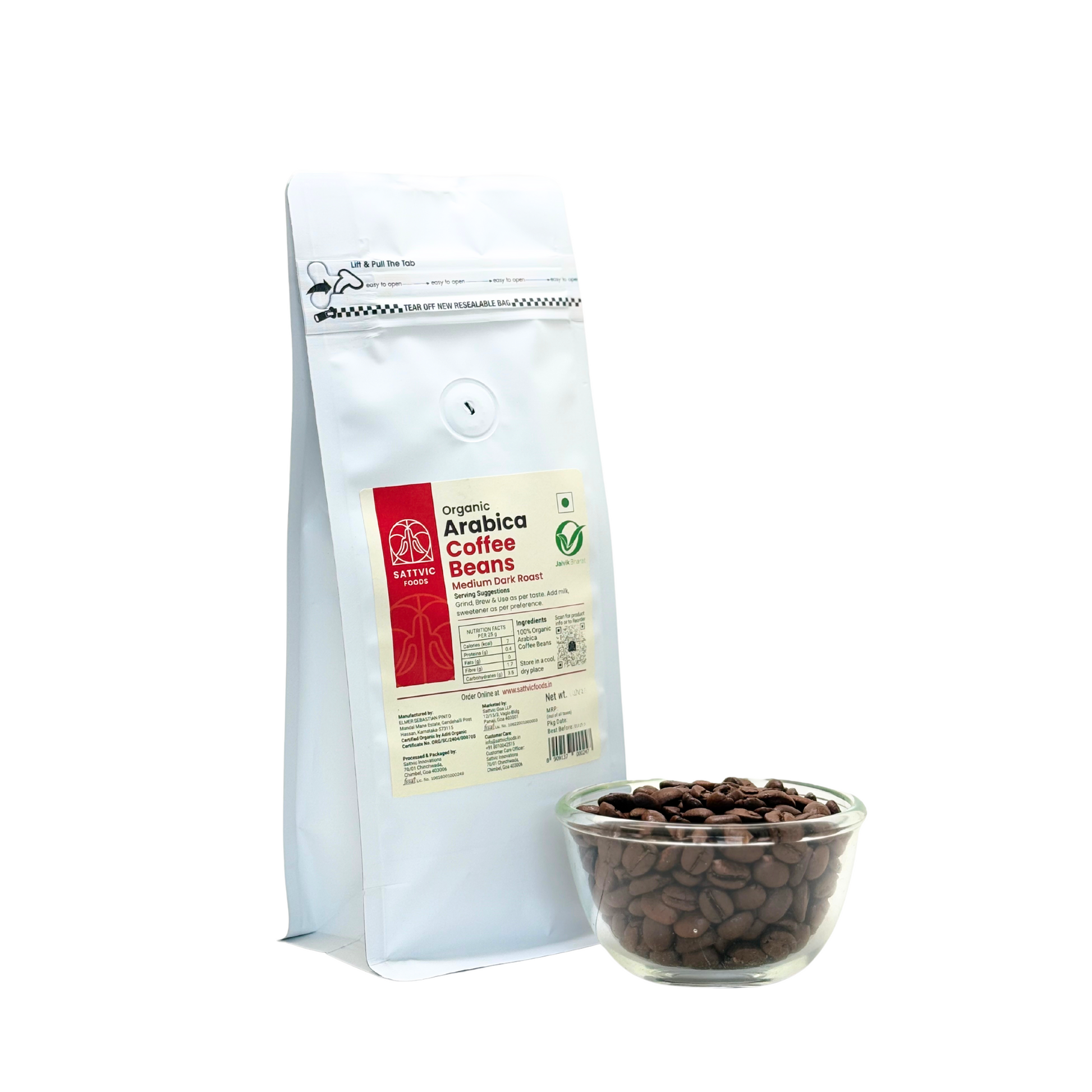 Organic Arabica Coffee Beans | Medium Dark Roast