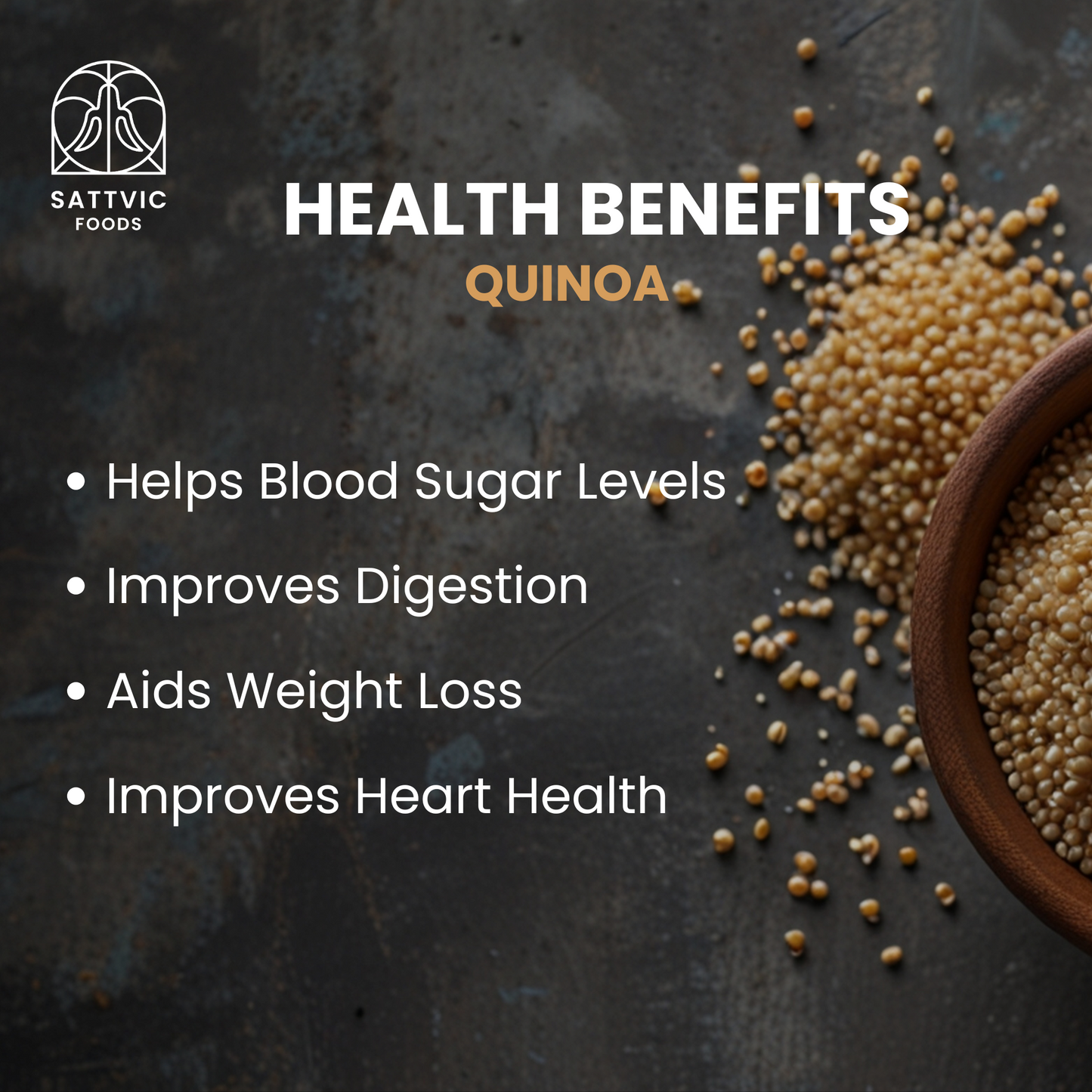 Organic Quinoa |  Gluten-free | Low Glycemic Index